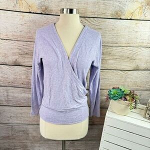 White House Black Market Petite XS Purple Wrap Sweater for Women‎